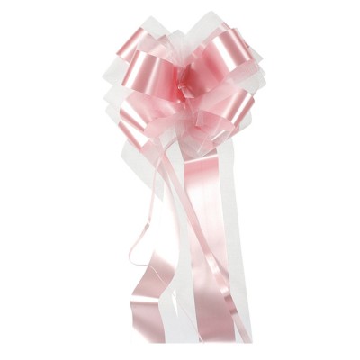 NOEUD TULLE INDIVIDUEL ROSE 100 MM
