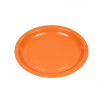 10 ASSIETTES CARTON BIO ROND 20CM ORANGE