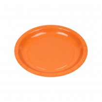 10 ASSIETTES CARTON BIO ROND 20CM ORANGE