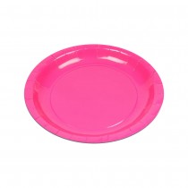 10 ASSIETTES CARTON BIO ROND 20CM ROSE FUCHSIA