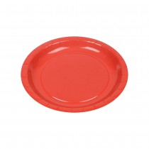 10 ASSIETTES CARTON BIO ROND 20CM ROUGE