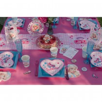 10 ASSIETTES CARTON CŒUR GIRLY 22.5X20CM ROSE