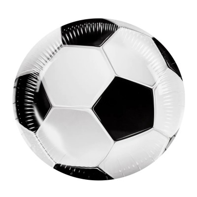 10 ASSIETTES CARTON FOOTBALL VINTAGE 23CM BLANC