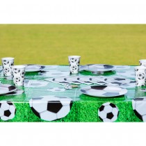 10 ASSIETTES CARTON FOOTBALL VINTAGE 23CM BLANC