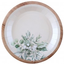 10 ASSIETTES CARTON RONDE DOUCEUR HIVER 22.5CM