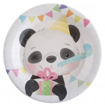 10 ASSIETTES PANDA CARTON 22.5CM