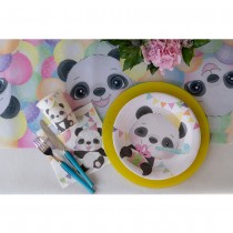 10 ASSIETTES PANDA CARTON 22.5CM