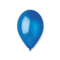 10 BALLONS METALLISÉS BLEU ROI BIO 30 CM