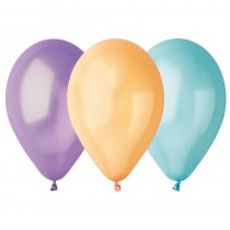 10 BALLONS MÉTALLISÉS MULTICOLORE BIO 30 CM