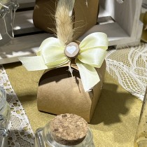 10 BOÎTES CARTON ARRONDI 5X7CM KRAFT
