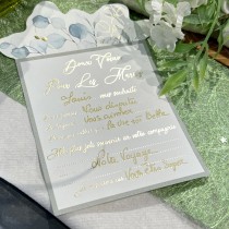 10 CARTES DE VUX MARIAGE CHAMPÊTRE VERT SAUGE