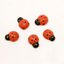 10 COCCINELLES AUTOCOLLANTES ROUGE