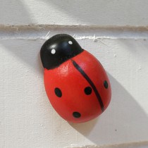 10 COCCINELLES AUTOCOLLANTES ROUGE