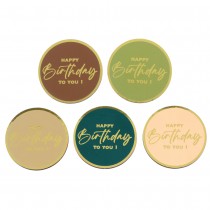 10 CONFETTIS BOIS ANNIVERSAIRE JUNGLE 5CM VERT