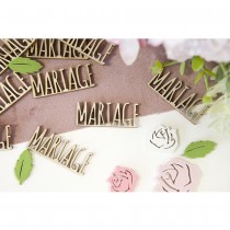 10 CONFETTIS DE TABLE MARIAGE 4X1.7CM BOIS