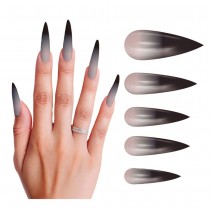 10 FAUX ONGLES LONGS GOTHIQUE ADHÉSIF ADULTE
