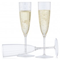 10 FLÛTES À CHAMPAGNE LUXE 200ML - TRANSPARENT