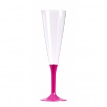 10 Flutes Champagne en Plastique Pied Blanc - Les Bambetises