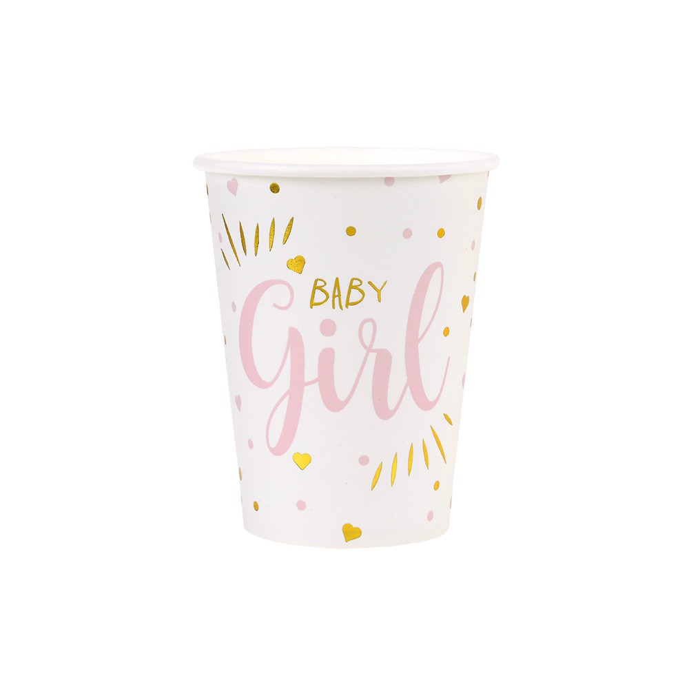 Gobelets Carton Baby Shower Mademoiselle Rose x10