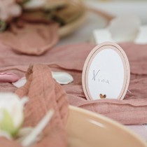 10 MARQUE-PLACES CARTON BAPTÊME 5X6.7CM ROSE