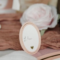10 MARQUE-PLACES CARTON BAPTÊME 5X6.7CM ROSE