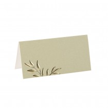 10 MARQUE-PLACES CARTON JOLIS BRINS 8X4CM SAUGE