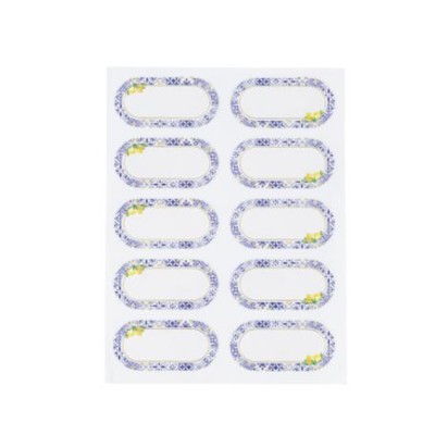 10 MARQUE-VERRES STICKER DOLCE VITA 6X3CM BLEU