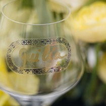 10 MARQUE-VERRES STICKER DOLCE VITA 6X3CM BLEU