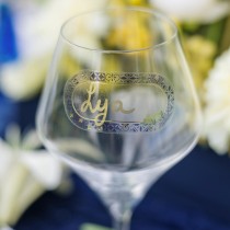 10 MARQUE-VERRES STICKER DOLCE VITA 6X3CM BLEU