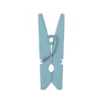10 MINI PINCES À LINGE 2.5CM BLEU CIEL