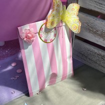 10 PAPILLONS DÉCORATIFS SUR CLIP 5-8CM JAUNE