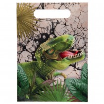 10 SACS CADEAUX PAPIER T-REX JURASSIC 16.5X23CM