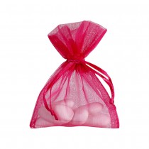 10 SACS EN ORGANZA 7.5X10CM FUCHSIA