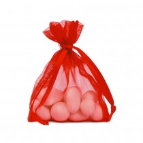 10 SACS ORGANZA 7.5X10CM ROUGE