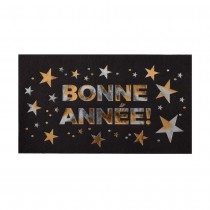 10 SERVIETTES PAPIER ANNÉE CHAMPAGNE 40X33CM NOIR