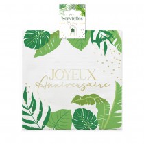 10 SERVIETTES PAPIER TROPICAL PARTY 33CM VERT