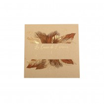 10 STICKERS BOUTEILLE PALM LEAF 9.5CM SABLE OR