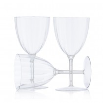 10 VERRES À VIN LUXE 200ML - TRANSPARENT