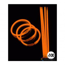 100 BRACELETS LUMINEUX ORANGES