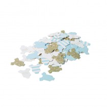 100 CONFETTIS BODY 3CM BÉBÉ CIEL