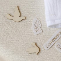 100 CONFETTIS CARTON COMMUNION 3.5-5CM LIN