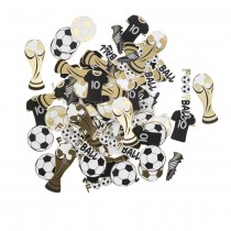 100 CONFETTIS CARTON MONDIAL FOOTBALL 2.5-5CM