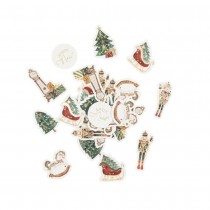 100 CONFETTIS CARTON NOËL STORY 1.5-4CM CRÈME