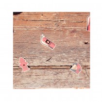 100 CONFETTIS CARTON POMPIER 2.5-4.5CM ROUGE