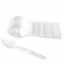 100 CUILLÈRES DESSERT RÉUTILISABLES 14CM CRISTAL