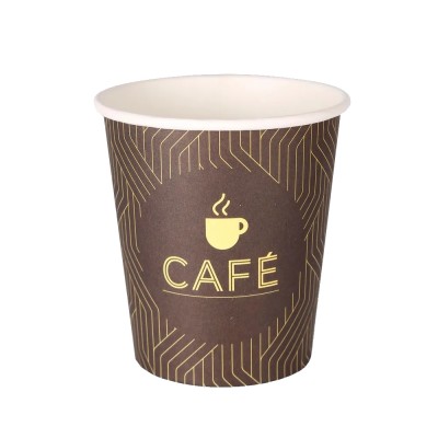 Tasse à café jetable compostable et recyclable en carton blanc Ansatera