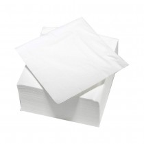 100 SERVIETTES PAPIER 1 PLI 30CM BLANC