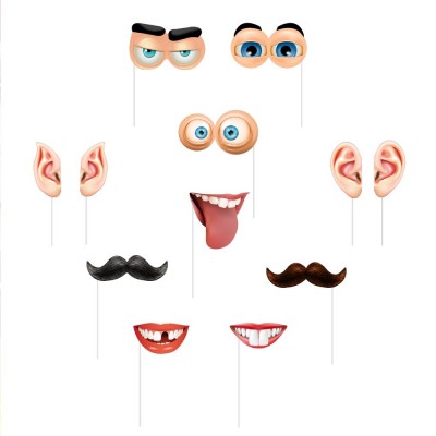 12 ACCESSOIRES GÉANTS PHOTOBOOTH DÉLIRE