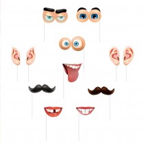 12 ACCESSOIRES GÉANTS PHOTOBOOTH DÉLIRE