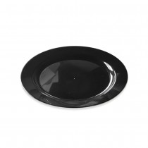 12 ASSIETTES RONDES RÉUTILISABLES 19CM ÉBÈNE